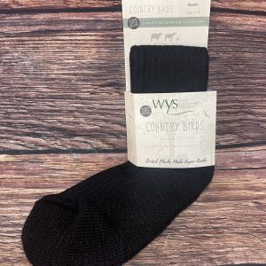 raven black wool socks